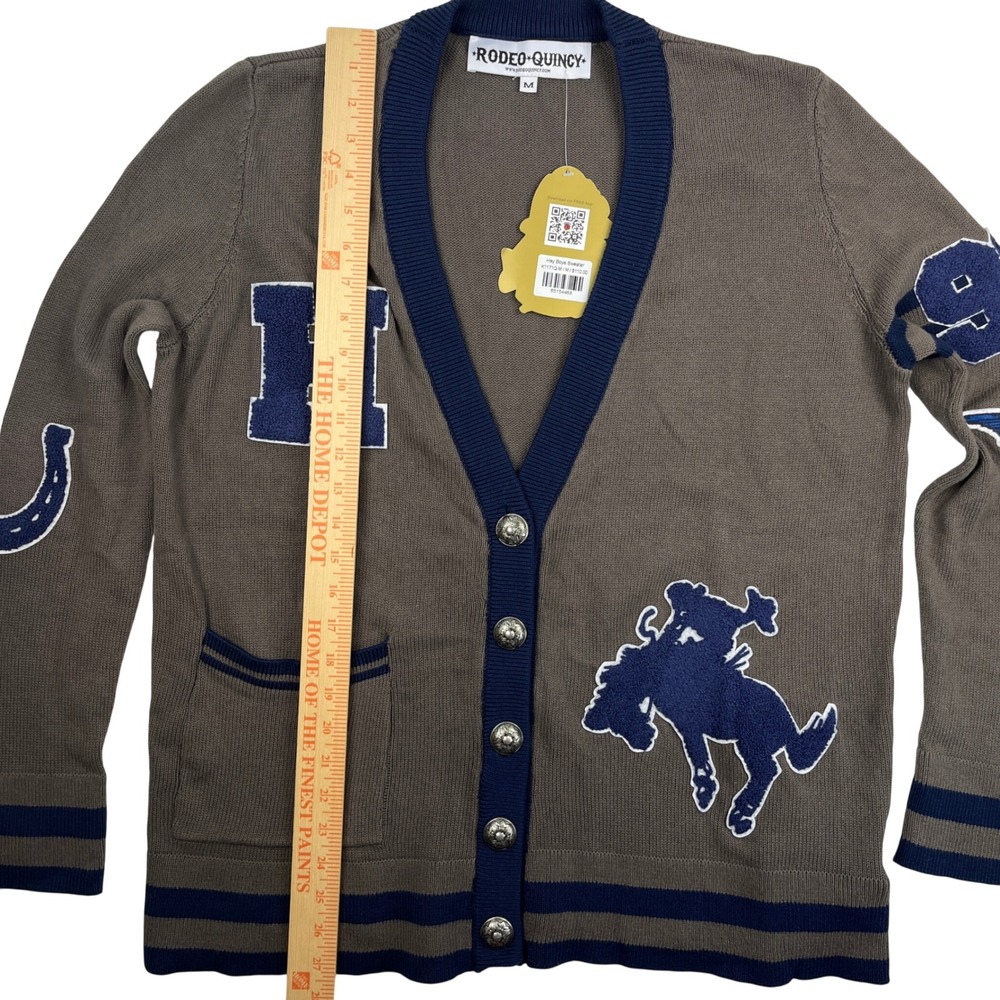 Rodeo Quincy Varsity Sweater Cardigan Women's Medium NWT Western Letterman - Picture 5 of 8